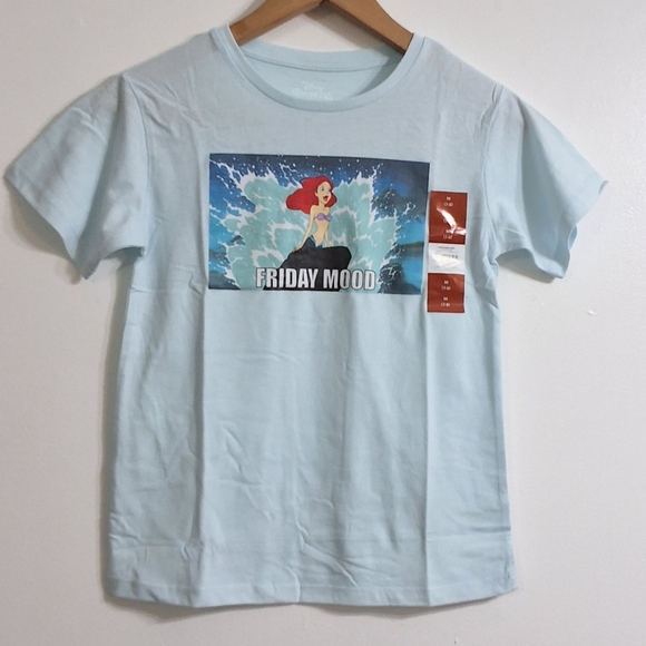 Disney Little Mermaid Ariel Short Sleeve Graphic T-Shirt, Size M(7/8), NWT - Picture 1 of 3